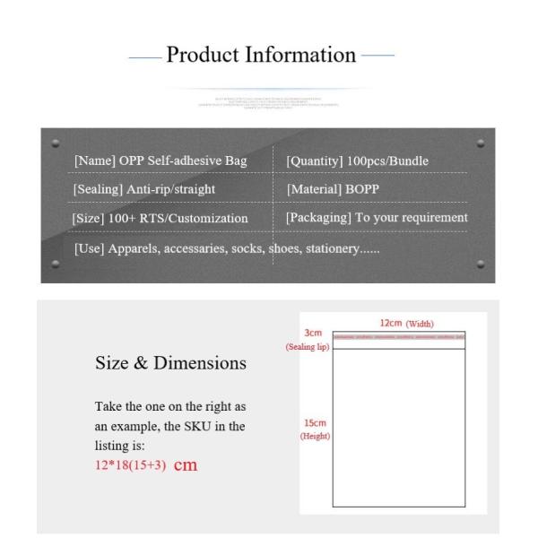 Width 65cm 100pcs/Pack Extra Large Custom Printing Apparel Door-mat Package Self Sealing Bopp Bag Clear Plastic Cellophane Bag
