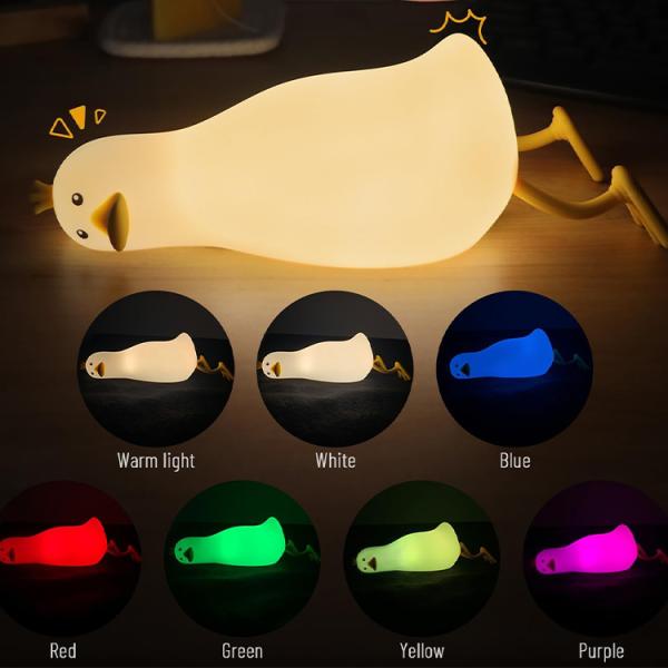 Cute Bedroom Silicone Night Lamp Rechargeable Nursery Nightlight Timer Function Bedside Lamp