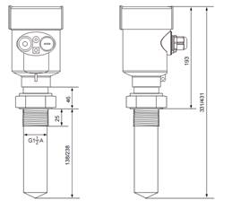 Non Contact Radar Fluid Level Meter For Measuring Solid And Low Dielectric Constant