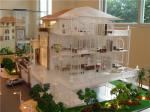 Miniature scale model villa with interior furniture , handmade architectural