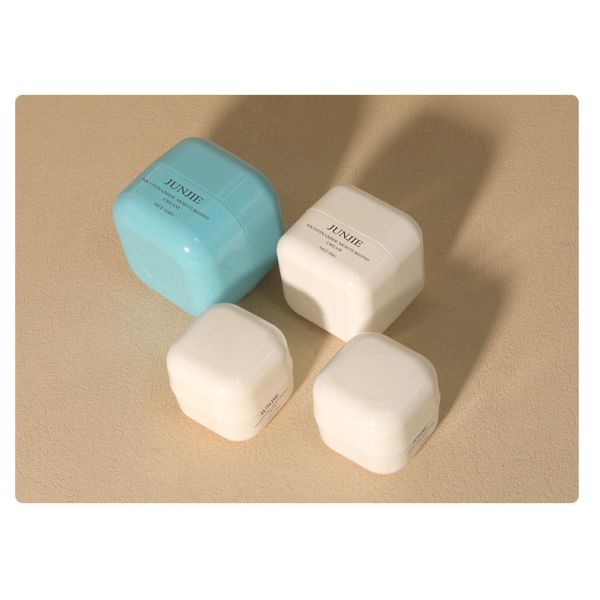 Square Double Layer PP Plastic Jar with Lid 50g 30g Empty Cosmetic Jars for Lotion Cream Scrub Eye Cream Lipstick
