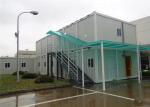 Two Stories Flat Pack Container House , Flat Pack Steel Containers With Rain
