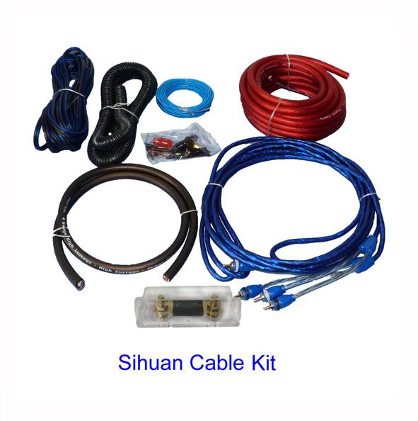 COAXIAL Connector Type Car Audio Amplifier OFC Installation Wiring Kit