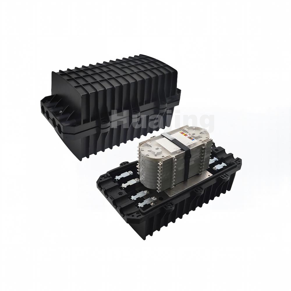 8 Cable Ports Horizontal Fiber Optic Closure With Max 432 Cores Capacity Featuring Stainless Steel Components For Optical Cable Joint Protection