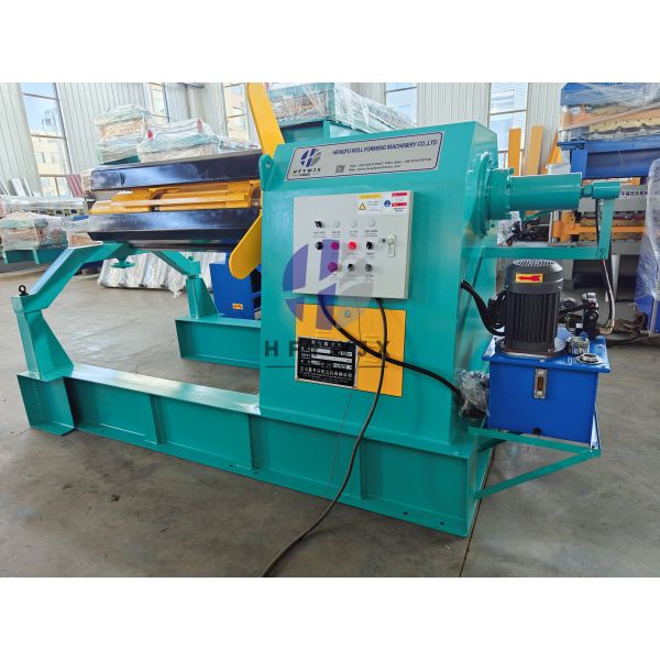 6 Ton Capacity Electric Uncoiler Machine with PLC Control System and Hydraulic Pressure for Metal Coil Unwinding
