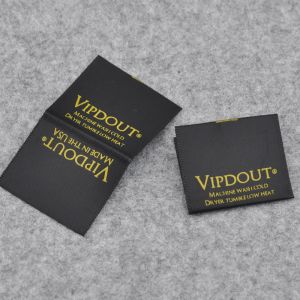 High grade custom woven labels for clothing,center folded woven label