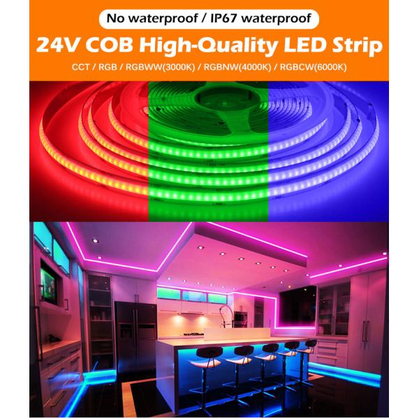 DC12V/24V Input Voltage LED Strip Kit with Dimmable COB Lights and Smart Driver