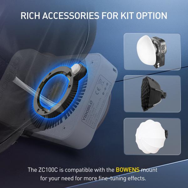 Small pocket-sized fill light in white with a softbox, 2700k-7500k for outdoor photography