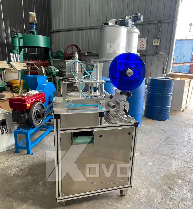 Blue Bubble Wrapping Equipment Automatic Toilet Block Packaging Machine