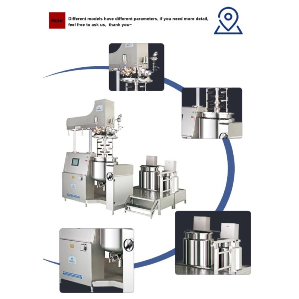 Thermal Insulation Jacket Homogenizer Vacuum Emulsifier Industrial Blending Equipment for Cream and Paste Processing