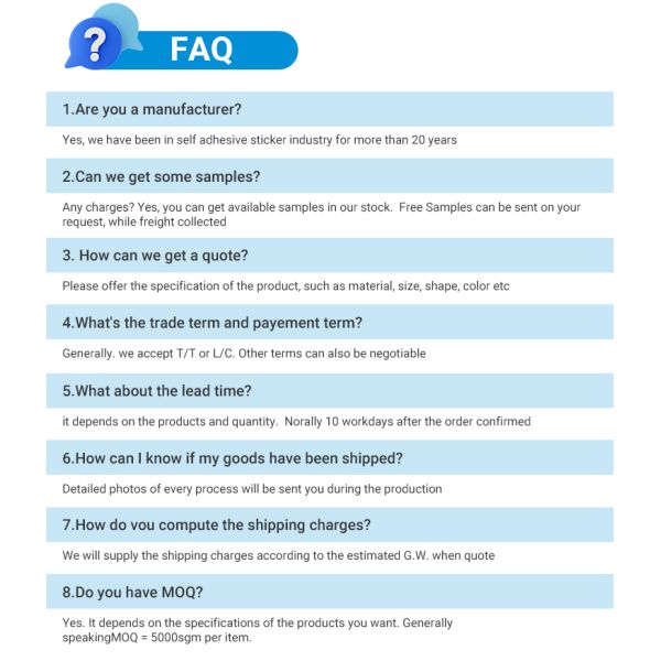 FAQ about custom label stickers