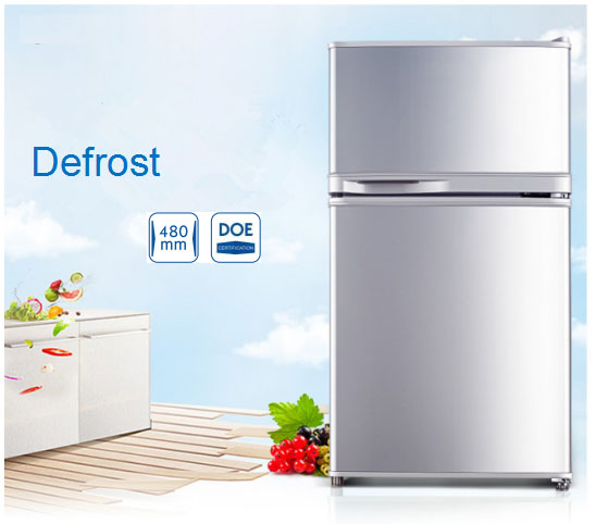 Manual Defrost Saving-energy Low Noise Direct Cool Double Door Fridge 195L Capacity With Temperature Controller