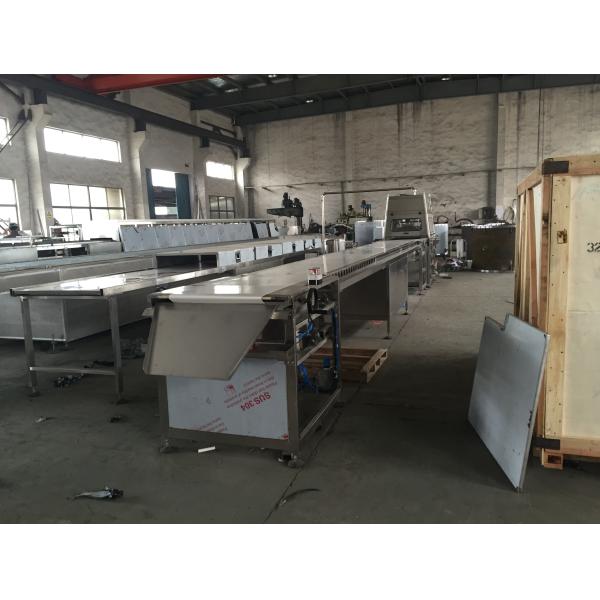 1-1000kg/H 1000mm Conveyor Belt Chocolate Enrobing Line For Biscuit / Cookie
