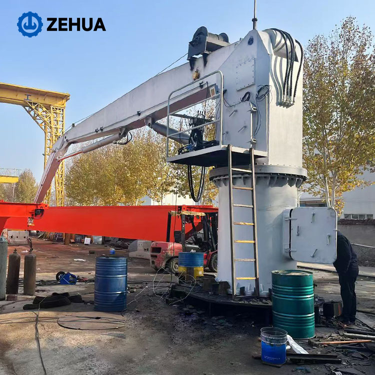 High Efficiency Electric Hydraulic Marine Deck Crane Ship Board Using Deck Crane 20ton 30ton