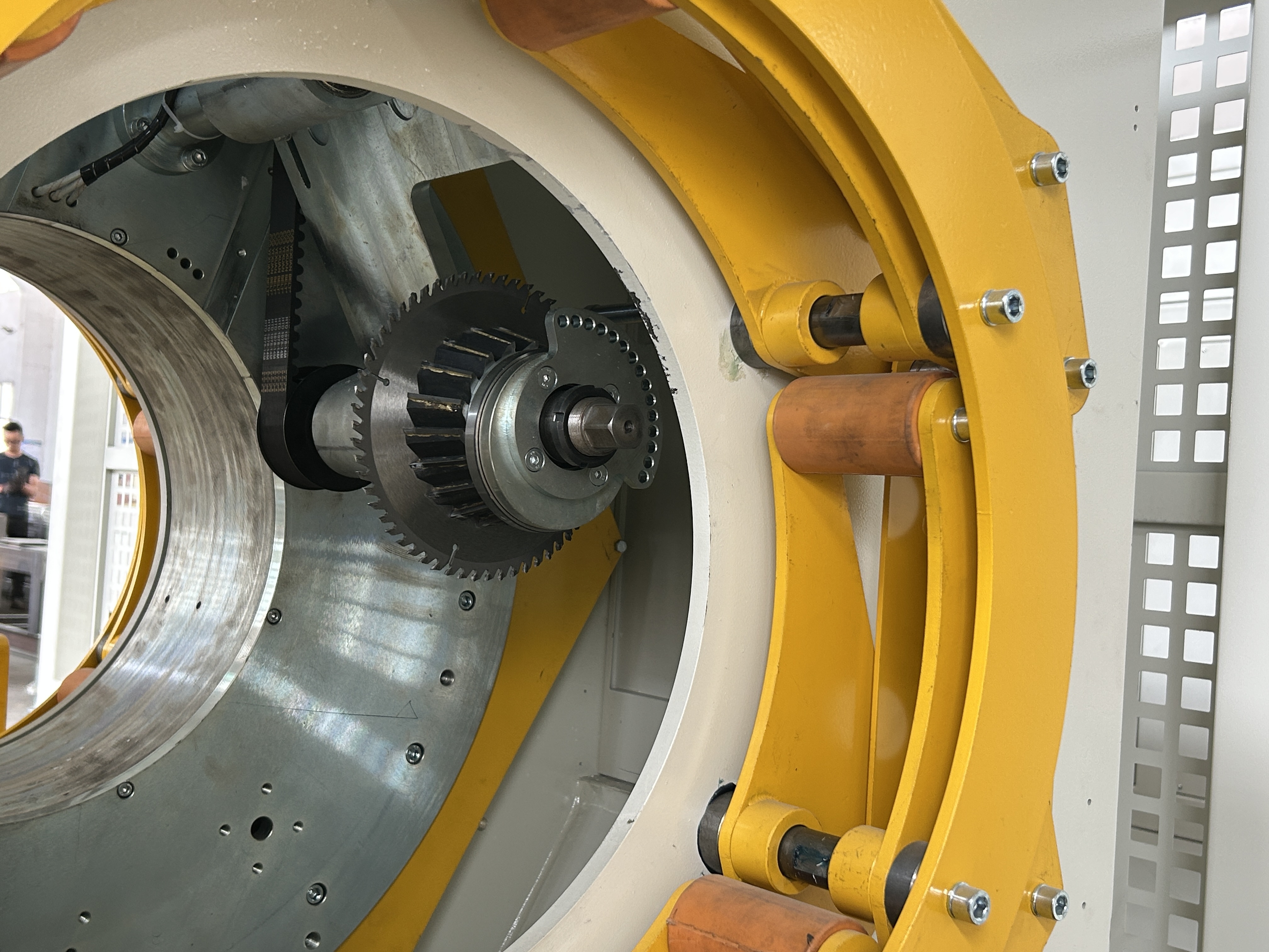 PVC pipe production line overview showing complete extrusion system