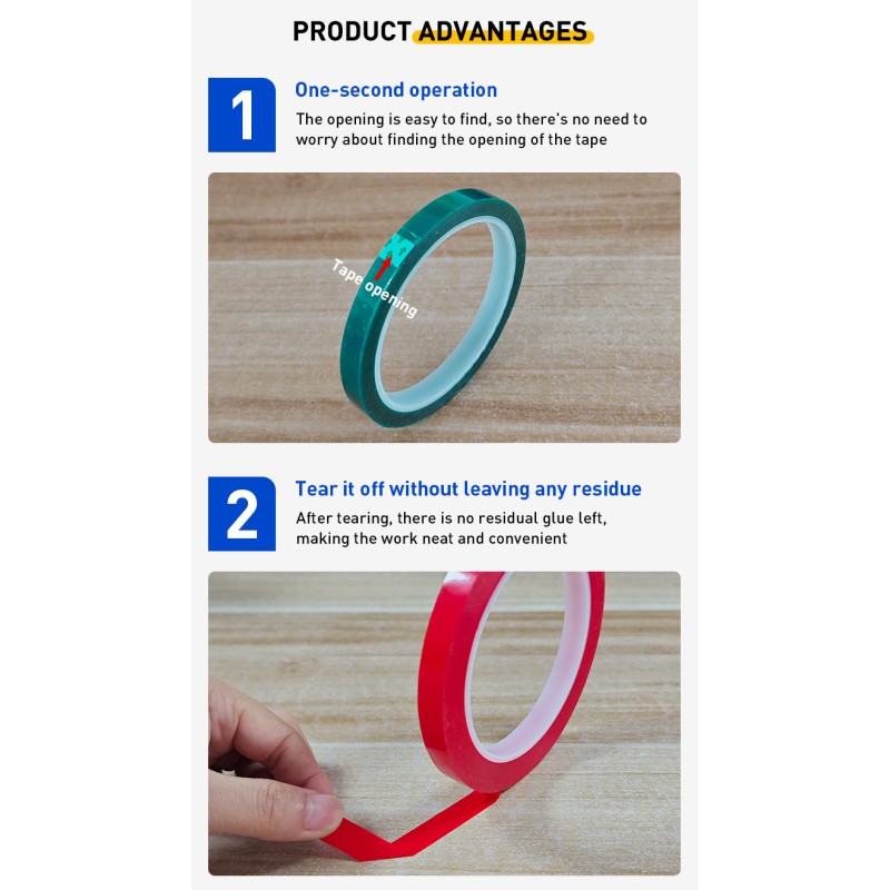 High Adhesive Colored Mylar Tape PET Polyester High Temperature Electrical Insulated Tape