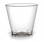 9oz plastic drinking party cup - bpa free single use clear tumblers - great for