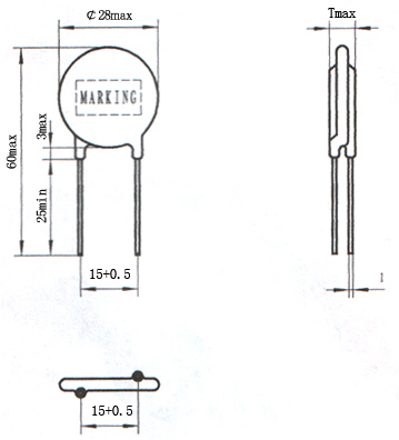 Overvoltage Suppression Fast Response VDR 25mm Zinc Oxide Varistor Resistor 25D101K 100V For Surge Protection