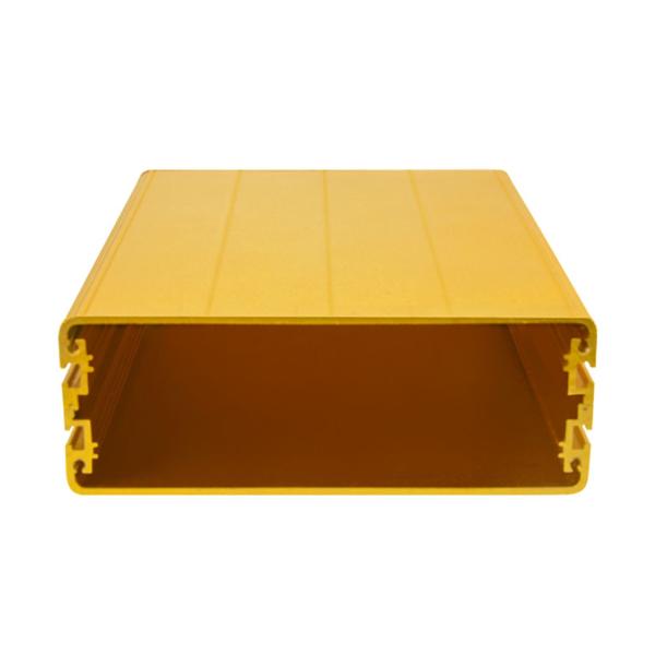 Golden Anodized Aluminum Extrusion Processing Electronic Enclosure