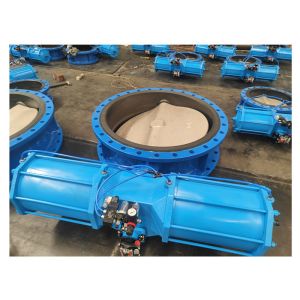 Efficiently-Controlled Butterfly Valves WCB Ductile Cast Iron Pneumatic Flanged