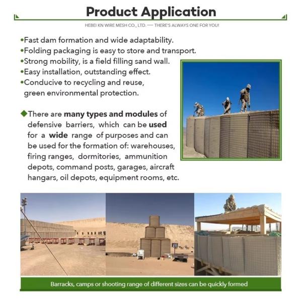 Explosion Proof Sand Retaining Wall Defensive Barrier Security Fence