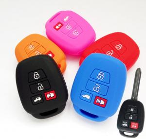 China Colorful Rubber Car Key Covers , Rubber Key Fob Cover Keyless Entry Remote Rubber Covers on sale