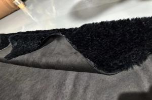 Buy cheap 650gsm Brush Pattern Rabbit Hair Coating Woven Bonded Fleece Fabric Solid Suede product
