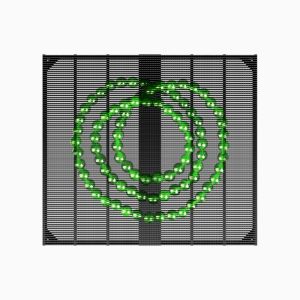 China P2.6 Led Grille Screen Display Full Color 1000*1000mm Led Screen Indoor Electronic 4500cd Advertising Screen Glass Window on sale