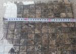Dark Emperador Marble Mosaic Tile Sheets Polished 121 Pcs Scratch Resistant