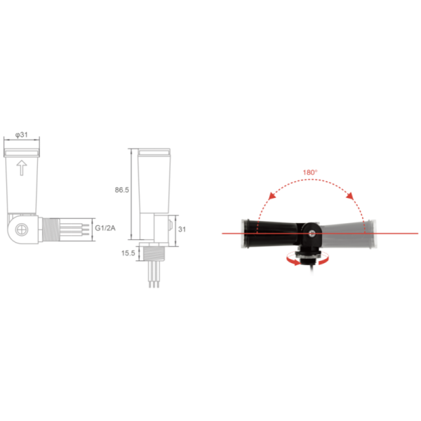 Rotating Handle Direction Finding Zero Cross+FCC Infrared Filtered