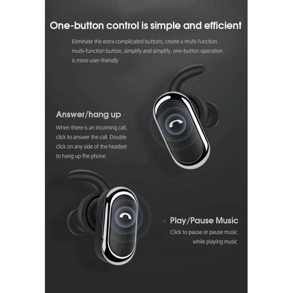 4.2 Mini Bluetooth Headset Mono Headphone Noise Cancelling Headphones, Red / Local Gold / White / Black