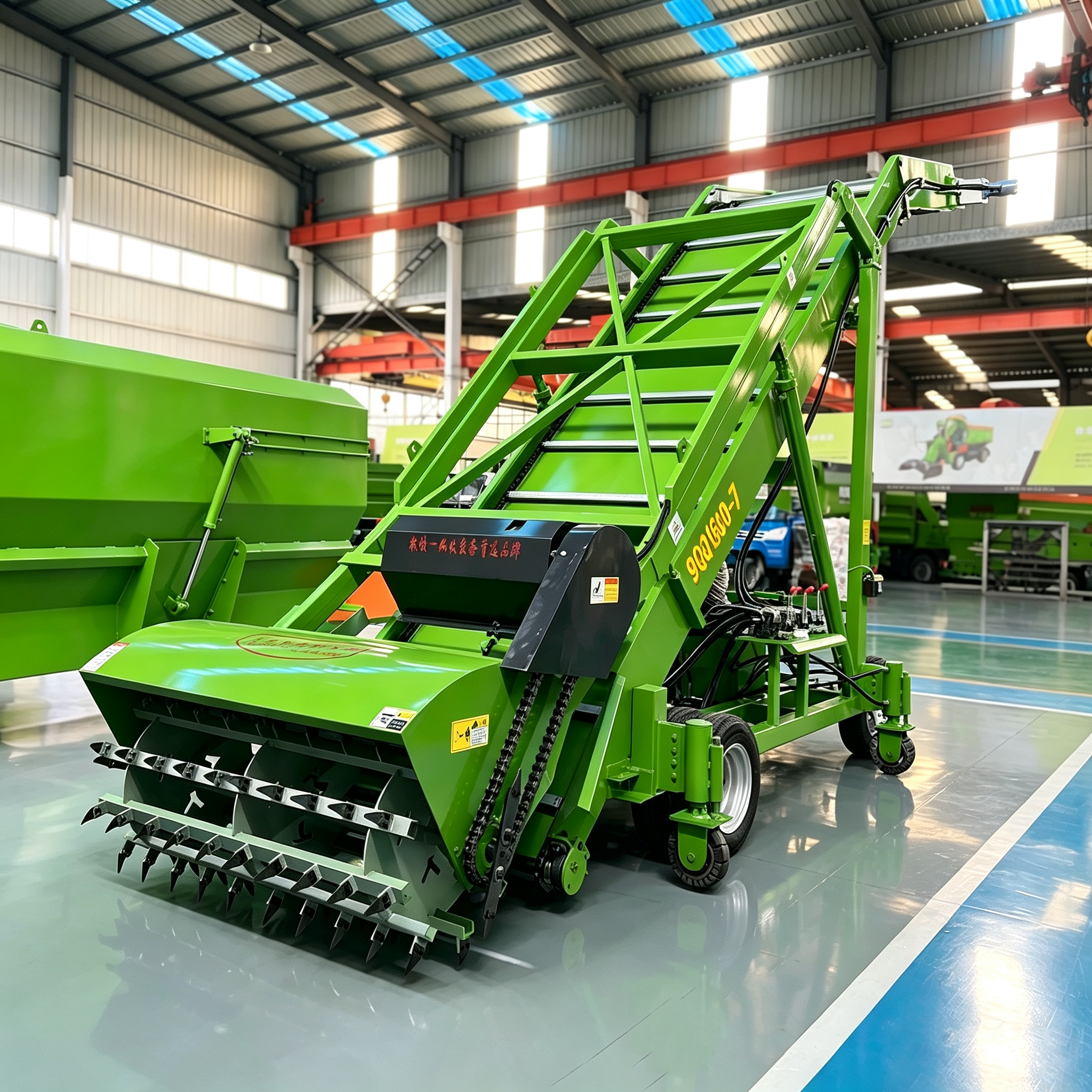 Self Propelled Silage Loader Digger Cattle Sheep Feeding Equipment Adjustable