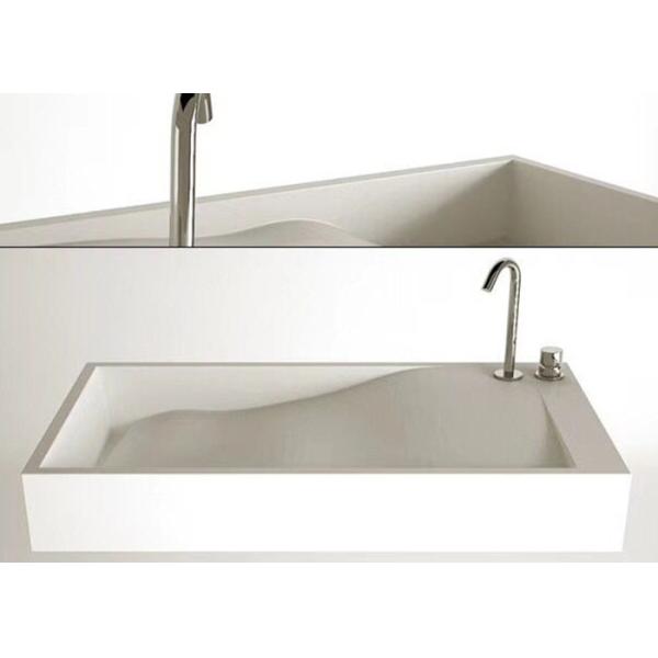 Modern Shape Marble Natural Stone Sink Customized Size Easy Cleaning