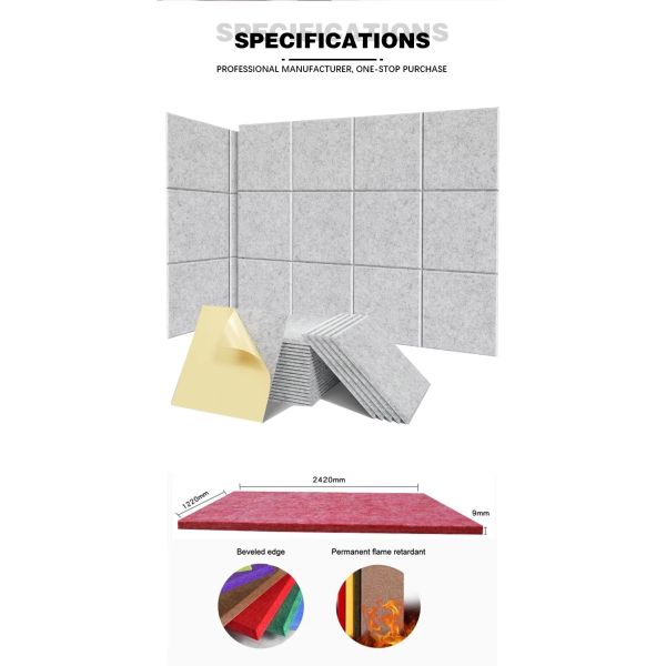 Office PET Sound Absorption Ceiling Panels Acoustic Panel Ceiling Customized Color [DRAFT-FIX]