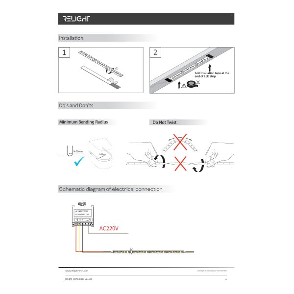 Upgraded Cuttable Dual-color IP20 LED Strip