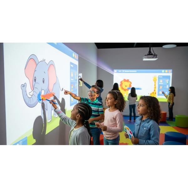Interactive Wall Projection Painting Game for Kids – Create & Play!