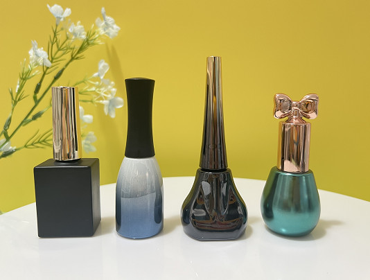 Leak Proof 8ml 10ml Nail Polish Bottle Glass Electroplated Silver