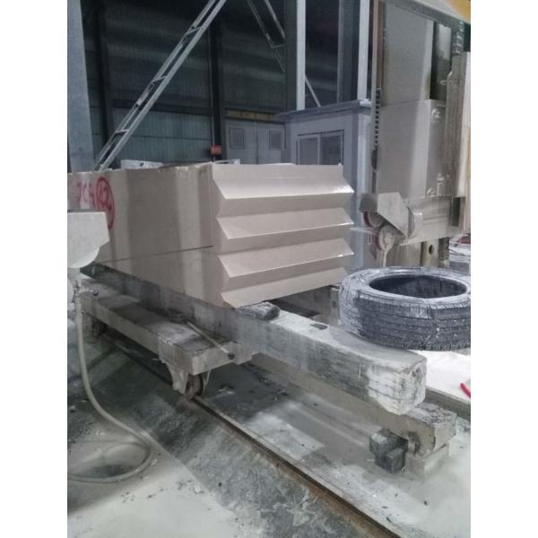 Stone cutting machine in operation