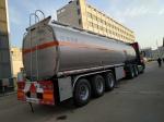 3 Axle Oil Fuel Tanker , Fuel Tank Semi Trailer 40000 42000 45000 60000 Liters