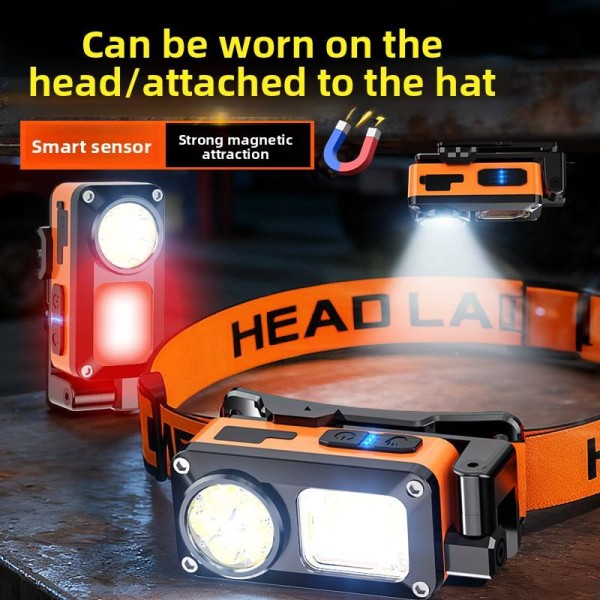 New Product LED Strong Head Lamp USB Charging Multi-function Outdoor Head Lamp Night Run Head Lamp COB Head Lamp