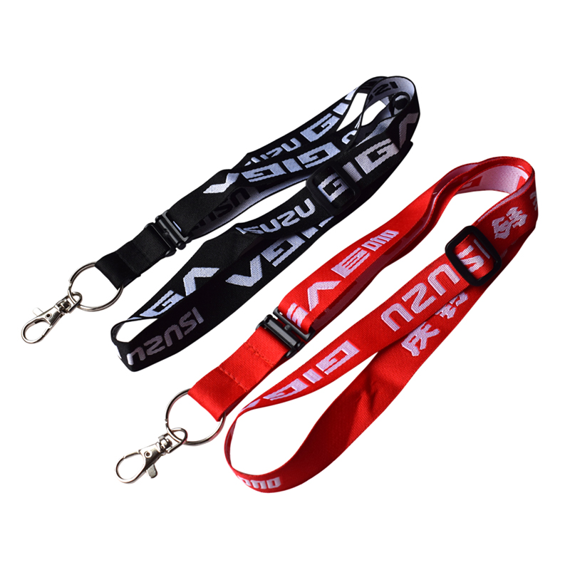 Eco Recycled Polyester Neck Strap With Detachable Clasp For ID & Keys
