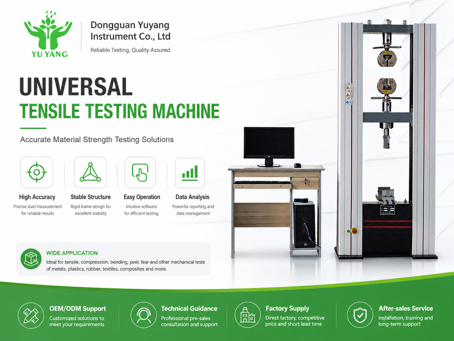 Universal Tensile Machine for Test 220V Plastic Tensile Strength Testing Machine with 1 Year Warranty for Compression