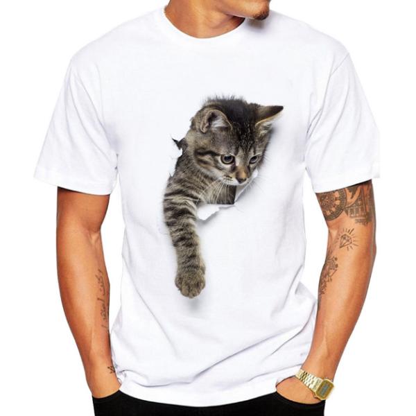 Mens popular 3D digital full printing tshirt