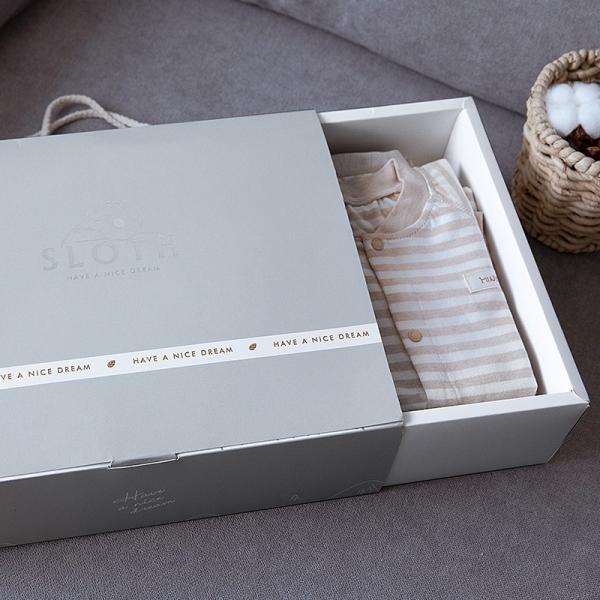 Biodegradable Baby Clothes Custom Clothing Boxes With Leather Handle