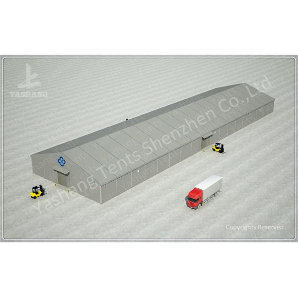 Grey Temporary Tent Structures Outdoor Storage Canopy 100km/h Wind Load