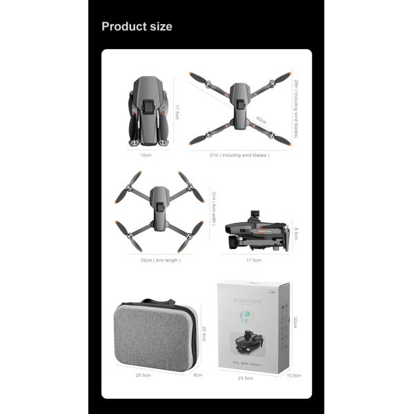 Rg601 Max 5g Gps Professional Drone Dual 4k Hd Cameras Optical Flow Brushless Quadcopter Rc Drone for Aerial Photography