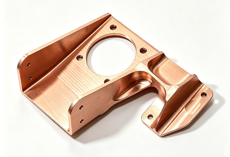 Custom CNC Machined C17200 Beryllium Copper Mounting Bracket - High-Hardness Wear-Resistant Support Holder