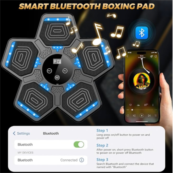 Music Boxing Machine, Interactive Punching Trainer with Boxing Gloves