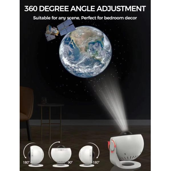 360 Degree Galaxy Projector for Room Galaxy Star Projector Light Planetarium Projector