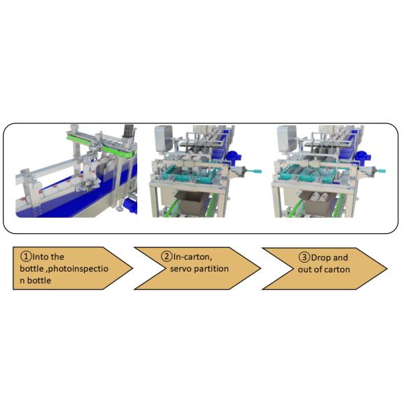 DZ-D Drop Off Type fully automatic carton packing machine 380V for bottle filling line